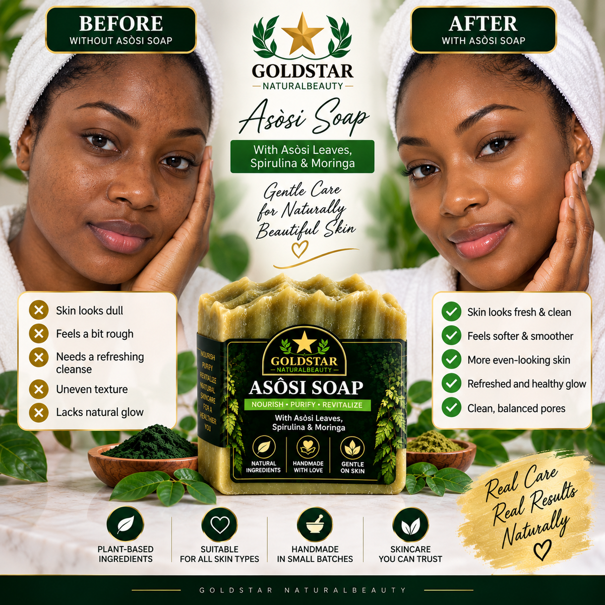 Goldstar Asòsi Soap – 3 Pack