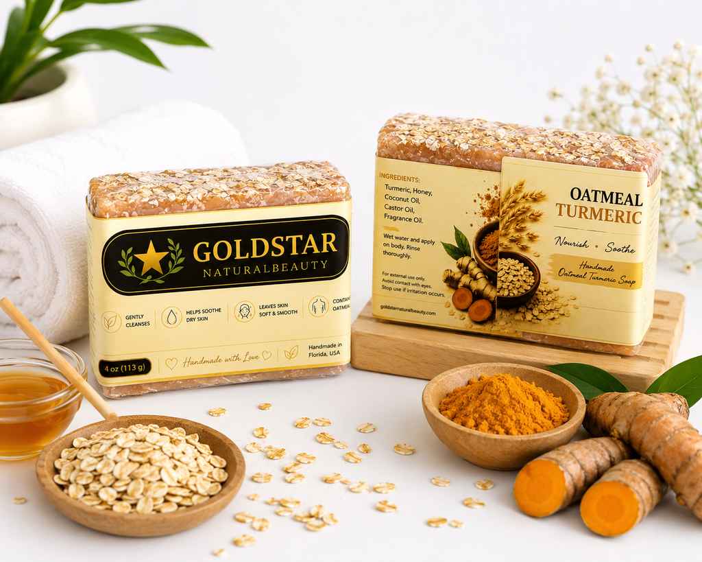 Oatmeal tumeric bar soap