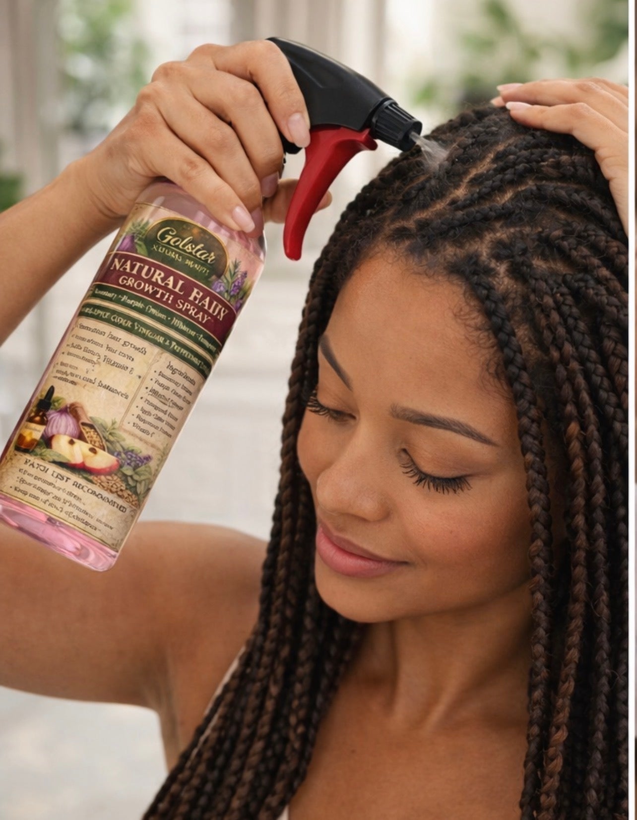 Natural Hair Growth Spray – Rosemary, Onion & Hibiscus