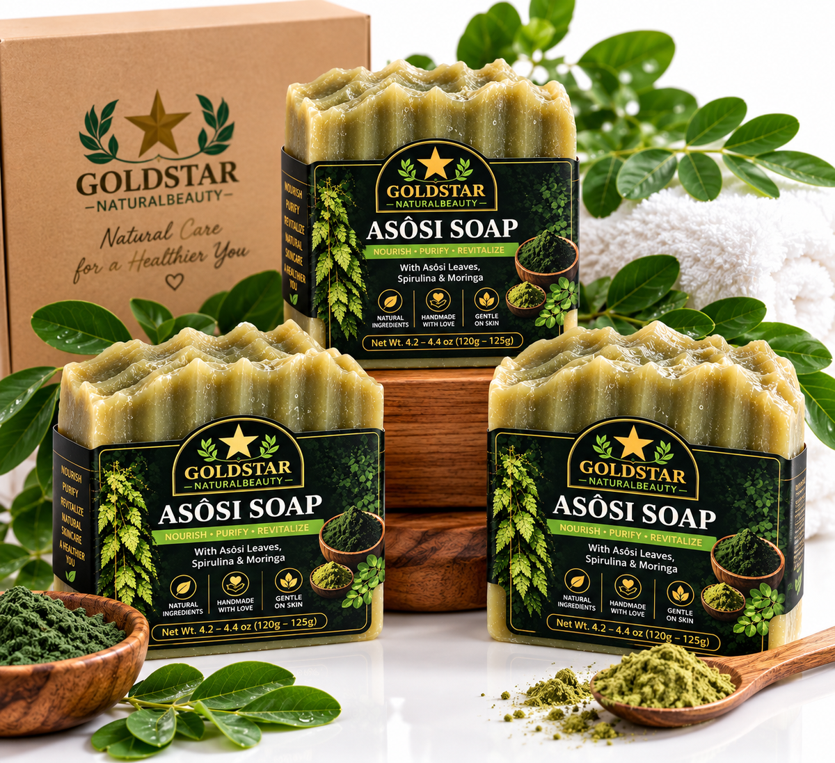 Goldstar Asòsi Soap – 3 Pack