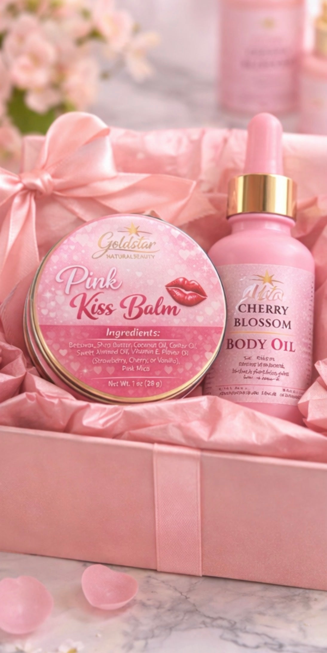 Cherry Blossom Body Oil & Pink Kiss Balm
