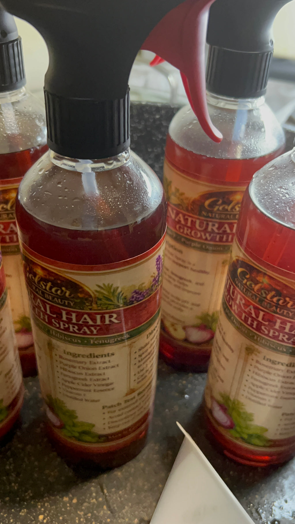 Natural Hair Growth Spray – Rosemary, Onion & Hibiscus