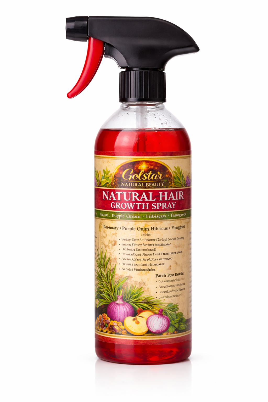 Natural Hair Growth Spray – Rosemary, Onion & Hibiscus